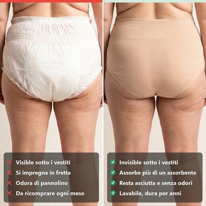 Slip a vita alta a prova di perdite