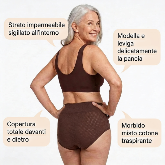 Slip a vita alta a prova di perdite